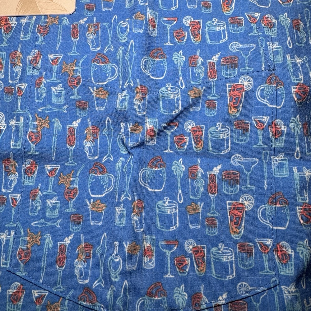 Tommy Bahama The Bahama Coast Performance Shirt Martini Time Campanula XXL 2XL